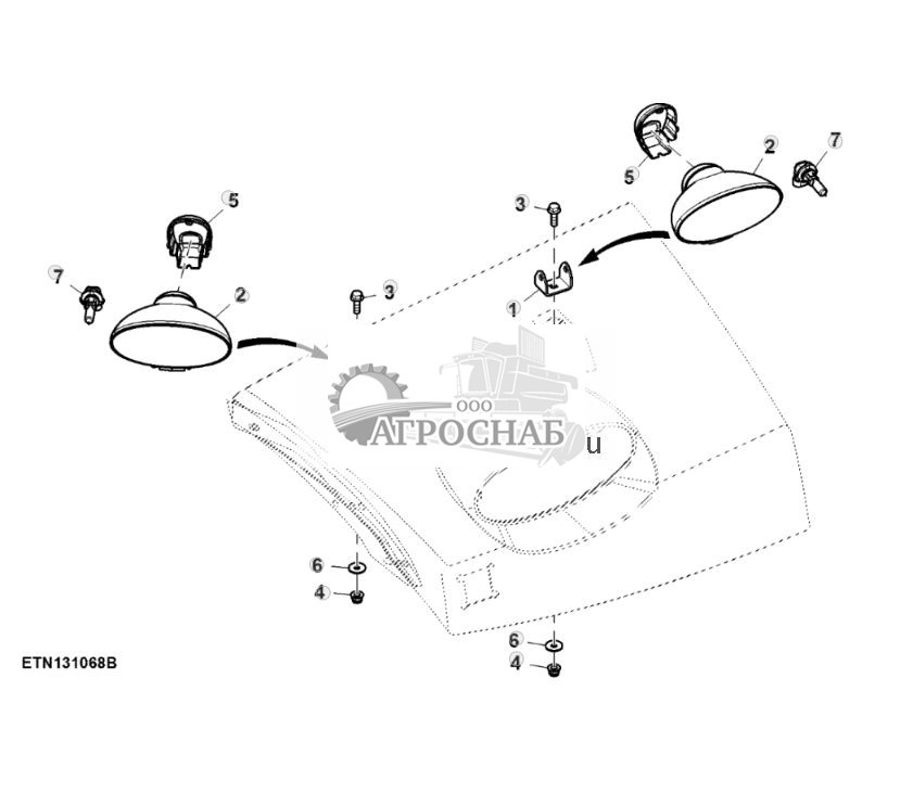 Прожектор, фонарь рабочего освещения, стандартный, показан левый - ST833127 403.jpg